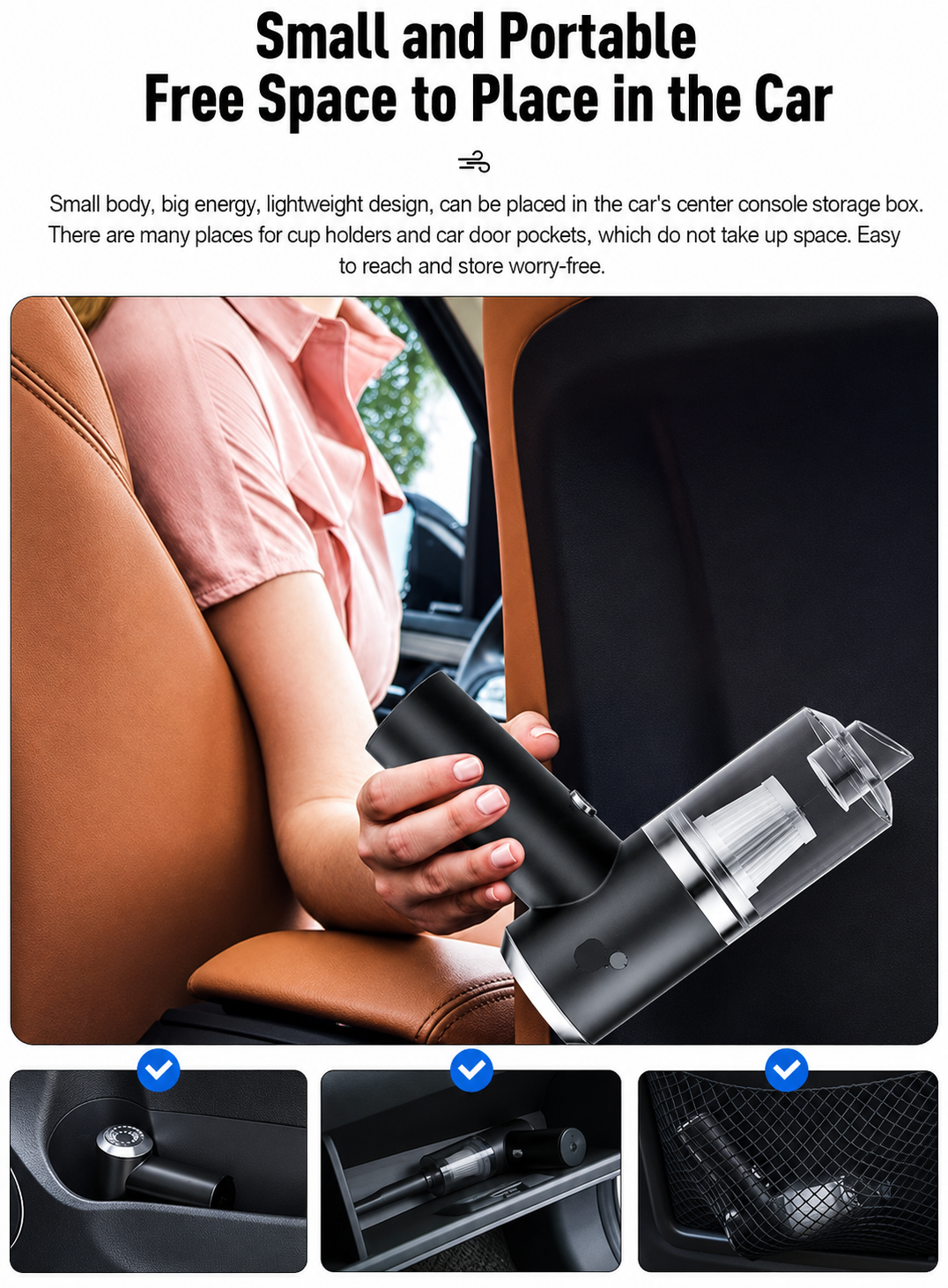 Portable Cordless Car Vacuum Cleaner
